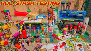 Best Holi Pichkari And Gulal Cylinder Testing 2026 | Holi Stash Testing 2026 | Holi Colour Testing |
