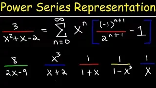 Power Series - Representation of Functions