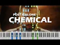 Post Malone - Chemical piano cover free midi