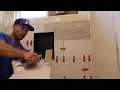 Tile Shower Wall with Leveling Clips - - Layout Installation and Cutting Tips