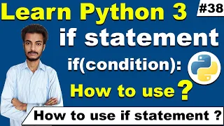 How to use if statement in Python in Hindi Urdu Python if statement in Hindi Urdu Cyber Warriors