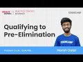 QUALPREL Qualifying to Pre-Elimination CodeChef SnackDown 2021 Practice Contest - Beginners