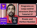 Programs on Loop control structure Part 1 - BlueJ for X Class ICSE