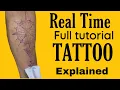 COMPASS TATTOO Tutorial Real-Time Tattoo Timelapse