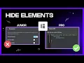 Hide elements on any screen size or mobile device In Elementor Pro