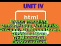 onkeypress onkeyup onload onmousedown onmouseover onmousemove onmouseout