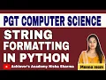 HPSC PGT Computers Python String Function by Meena Mam Python Language for HPSC PGT Computers