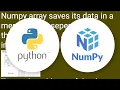 How is the memory allocated for numpy arrays in python