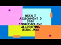 Data Structure And Algorithms Using Java NPTEL Week 5 assignment answers 5