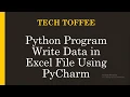 Write excel file using python