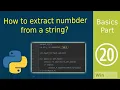 How to extract number from a string in python python for beginners