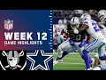 Raiders vs Cowboys Week 12 Highlights NFL 2021
