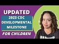 UPDATED 2023 Developmental Milestones Guidelines for Children CDC Published 2023