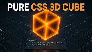 Rotating 3D cube in pure HTML and CSS