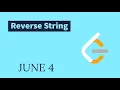 Reverse String In-place - Day 4 June LeetCoding Challenge C Explanation and Solution