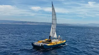 Getting Very Comfortable Solo Sailing My Big Catamaran