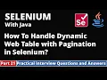 Part21-Selenium with Java Tutorial Practical Interview Questions and Answers Dynamic Web Table