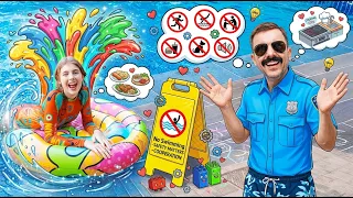 Les enfants veulent nager ! Mais papa dit NON ! 🏊‍♀️😂