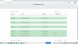 Angular 11 Datatable Disable Row Working Demo