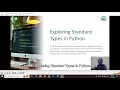 Exploring Standard Types in Python Problem Solving using Python SNS Institutions