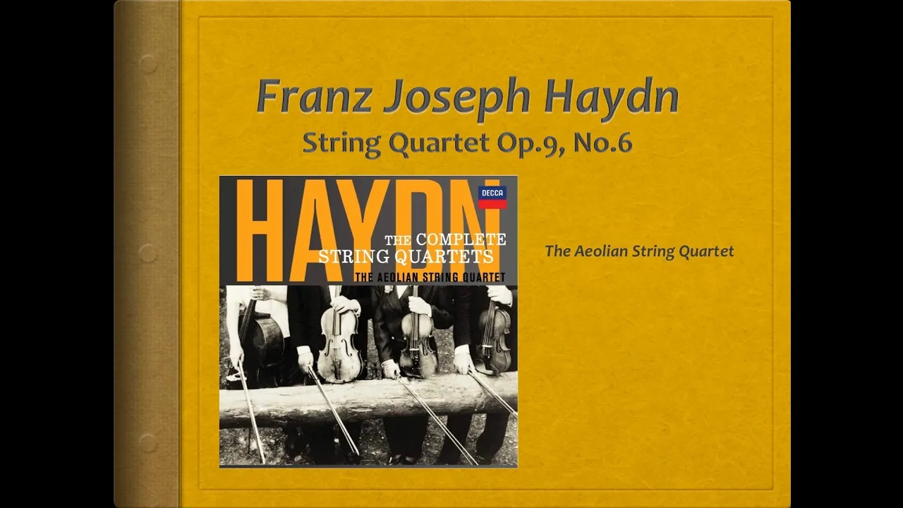 Haydn, String Quartet Op 9, no 6 - Video Score . Aeolian Quartet