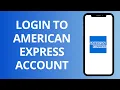 How To Login To American Express Account AMEX Login 2026