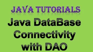 16 7 Java Database Connectivity with DAO Example part 2
