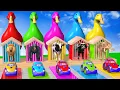 Lagu Long Slide Game With Cow Elephant Gorilla Hippopotamus Tiger - 3d Animal Game - Funny 3d Animals