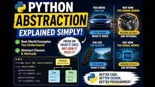 Python Abstraction Explained Simply Abstract Classes Methods with Real-World Examples