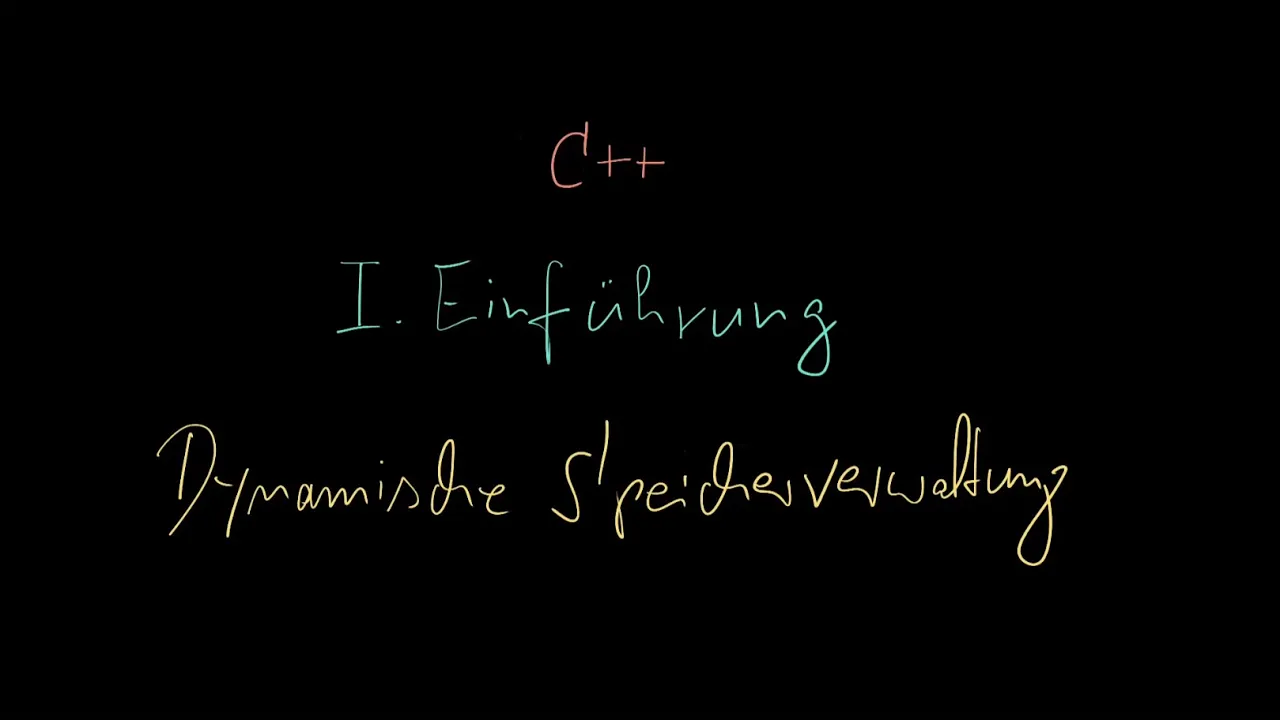 012 - Dynamische Speicherverwaltung und Valgrind - C++ Tutorial Deutsch