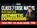 Class 7 CBSE Maths Chapter 2 Arithmetic Expressions Xylem Class 7 CBSE
