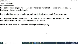 Day-27 core Java this Constructor