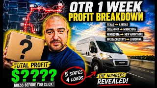 Cargo Sprinter Van Business - 1 Week Over the Road Money