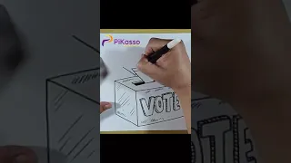 How to Draw a Voting Ballot Box Easy in Less Than One Minutes