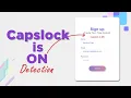 Attractive form design with HTML CSS and JavaScript Caps lock key detection