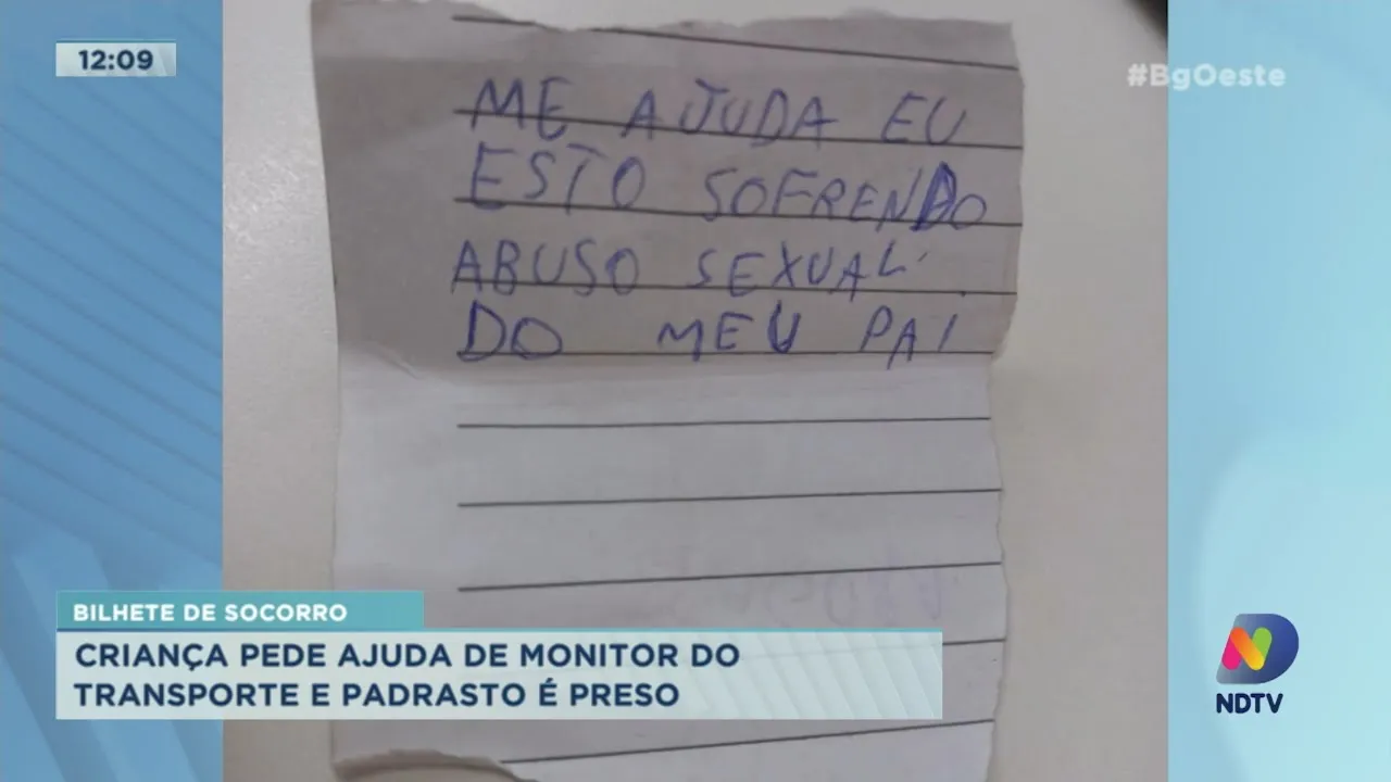Criança pede ajuda de monitor do transporte e padrasto é preso