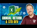 Stock Annual Return Standard Deviation in Excel FREE FILE