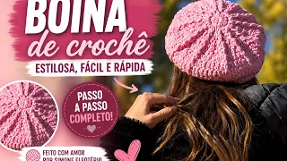 BOINA DE CROCHÊ ESTILOSA Simone Eleoterio 