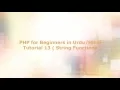 PHP for Beginners in - Tutorial 13 String Functions
