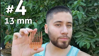 What a number hair clipper guard looks like buzz cut
