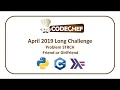 CodeChef April Long Challenge - Friend or Girlfriend STRCH