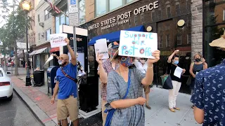 Protesters rally at N J post office