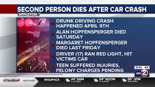 Second person dies from injuries sustained in Appleton crash with suspected drunk driver