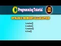 C Programming Tutorial DAY 12 Dynamic Memory Allocation malloc calloc realloc free CodeDeveloper