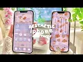 TRANSFORM Your iPHONE into the PRETTIEST Theme customize with me FREE Aesthetic Setup
