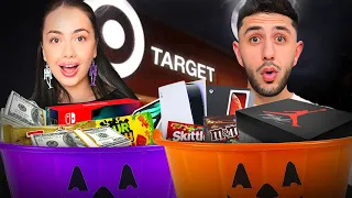 Who Can Make The MORE EXTRAVAGANT Boo Basket