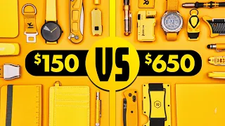  150 vs 650 complete all yellow everyday carry kits