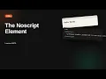 The Noscript Element HTML Tutorial for Beginners