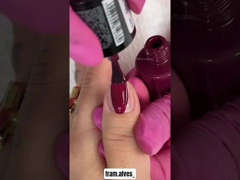 Burgundy nails. ASMR. 🍷