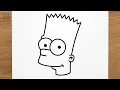 How to draw BART SIMPSON step by step EASY
